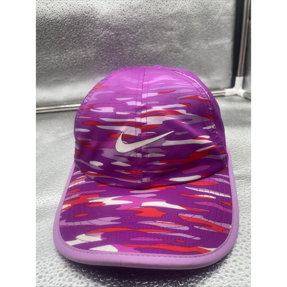 Nike Hat Cap Dri-FIT Featherlight  Purple Tiger Stripe Running Unisex